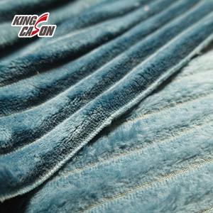 Kingcason nhà sản xuất bán buôn thoải mái đồng bằng sọc flannel đan vải lông cừu cho đồ ngủ ngủ áo ngủ - Product Image 4