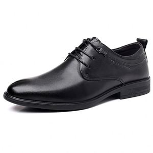 Bottines en cuir artificiel pour hommes, bout rond, fermeture éclair, chaussures de mode rétro de marque - Product Image 1