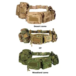 Yakeda – ceinture de service pour hommes, ceinture de ceinture tactique à boucle réglable Molle utilitaire de plein air pour Combat et chasse