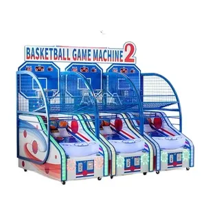 Muntautomaat Elektronische Arcade Kinderen Basketbalmachine 2 Arcade Schieten Basketbal Spelmachine