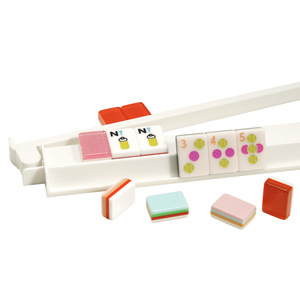 Acrylic Mahjong Tiles Set Portable Travel Size Three Layer Custom Color Universal Chess Card Game <b>Entertainment</b> - Product Image 3