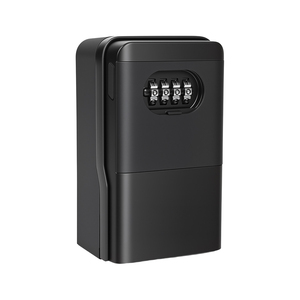 Boîte à clés portable noire à combinaison à 4 chiffres avec anse, coffre-fort de rangement pour clés, idéal pour l'extérieur, la maison, les Airbnb et l'<span class=keywords><strong>immobilier</strong></span> - Product Image 3