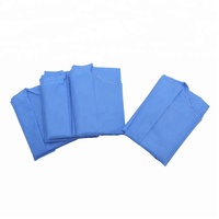 Blouse d'isolement en tissu SMS 35 g/m² avec fermeture auto-agrippante réglable au niveau du cou, stérilisée à l'oxygène stérile, tailles S/M/L/XL/XXL / Fournitures médicales
