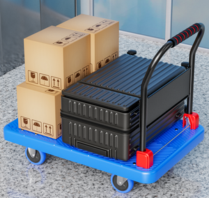 대형 110*65cm 나일론 플랫 베드 카트 (5 개 캐스터 포함) 고하중 300kg - Product Image 4