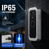 Sonnette vidéo intelligente WiFi Tuya 2,4 GHz avec moniteur intérieur IPS de 5 pouces, système d'interphone sans fil 1080P, étanche IP65