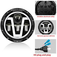 Phares LED TCYATO 7 pouces avec feux de jour LED Angel Eyes pour accessoires automobiles