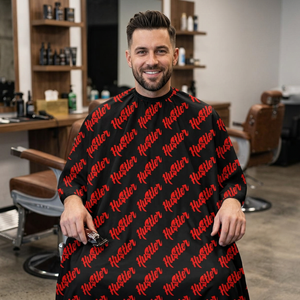 HU$TLER Red PRO Cape Professional Hair Stylist Cape Barber Shop Hairdresser Capes - Product Image 2