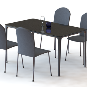 Tavolo da Pranzo Rettangolare di Lusso Moderno per Ristorante e Famiglia, in Marmo e Fibra di Legno a Media Densità, Arredamento per Casa - Product Image 1