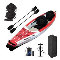 Bateau gonflable modulaire Kayak Pêche Bateau à la dérive Matériel PVC Résistant à l'usure Capacité pliable 2 personnes Sports nautiques