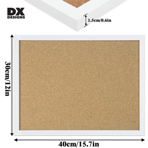 Tablero <span class=keywords><strong>de</strong></span> <span class=keywords><strong>Corcho</strong></span> con Marco <span class=keywords><strong>de</strong></span> Madera <span class=keywords><strong>de</strong></span> 30x40cm <span class=keywords><strong>de</strong></span> DX Designs, Tablero <span class=keywords><strong>de</strong></span> Anuncios Natural al por Mayor para Decoración <span class=keywords><strong>de</strong></span> Oficina, Hogar y Escuela - Product Image 3