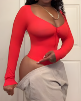 Body sculptant grande taille sans manches pour femme, vente en gros personnalisée, tendance TikTok