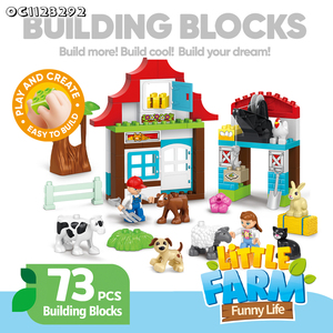 Set di 73 Pezzi per Costruire Modelli di Animali da Fattoria, Blocchi da Costruzione con Cavalli, Giocattolo per Bambini - Product Image 2