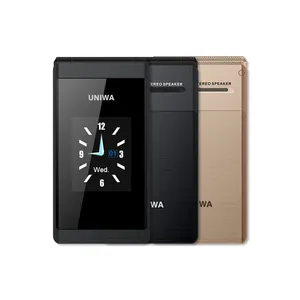 UNIWA-Téléphone portable X28 Flip à écran tactile de 2.8 pouces, grand clavier, téléphone portable à bouton-poussoir pour personnes âgées, double SIM, double veille - Product Image 2