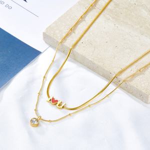 Conjuntos de Collares de Diamantes Americanos de Acero Inoxidable Chapados en Oro para Mujer, Collar Magnético de Moissanita de Oro Blanco, el Mejor Collar de la Amistad - Product Image 4