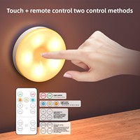 Veilleuse LED à commande tactile avec télécommande, magnétique, pour voiture et chevet de chambre, en PC, batterie intégrée, blanc chaud/froid