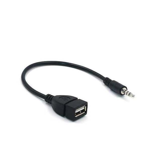 Hot Sell 3.5mm Audio AUX Jack to USB 2.0 Female OTG Converter Adapter Cable