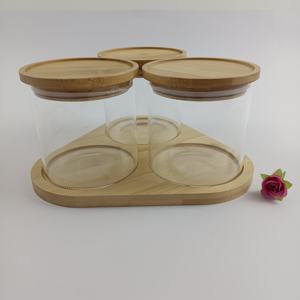 Tarro <span class=keywords><strong>de</strong></span> almacenamiento <span class=keywords><strong>de</strong></span> vidrio transparente con tapa <span class=keywords><strong>de</strong></span> madera y bambú, tarro <span class=keywords><strong>de</strong></span> almacenamiento <span class=keywords><strong>de</strong></span> alimentos <span class=keywords><strong>de</strong></span> alto borosilicato, especias pequeñas - Product Image 4