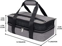 Sac isotherme extensible et écologique pour le déjeuner, avec fermeture éclair, durable, portable, étanche, en polyester, avec doublure en aluminium