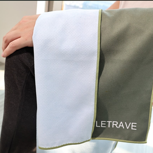 LETRAVE Serviettes en microfibre 3-en-1 réversibles, serviette de plage super absorbante, séchage rapide, idéale pour la plage, le yoga, le <span class=keywords><strong>camping</strong></span>, les voyages - Product Image 5