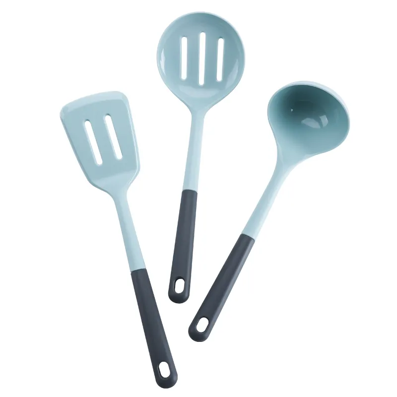 Kitchen Utensil Cooking 3 PCS Kitchen Accessories Silicone Slotted Skimmer Spoon Fry Turner Soup Ladle Cook Utensils Cookware Set