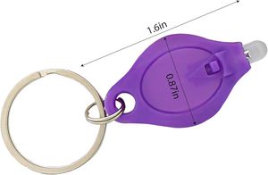 Vente en gros de porte-clés lumineux personnalisés avec logo, mini lampe torche noire, lampe torche UV LED, options multicolores, haute luminosité 18000-20000mcd - Product Image 2
