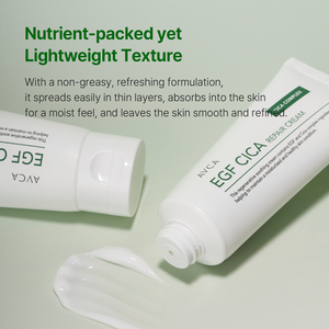 Crème réparatrice AVCA Cica EGF 100ml, hydratant anti-rides pour peaux sensibles, à la Centella et à l'Aloe, sans parfum, absorption rapide, coréenne - Product Image 6