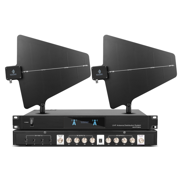 Depusheng W ANT8 Wireless Microphone Antenna Amplifier Signal Distributor Antenna Distribution System