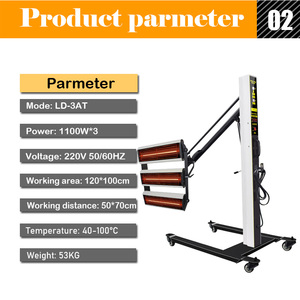 โคมไฟบ่มสีอินฟราเรดคลื่นสั้นสําหรับอุปกรณ์ดูแลรถยนต์ - Product Image 6