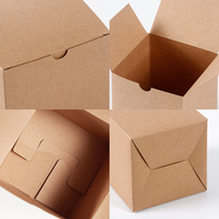 Boîtes d'expédition en papier kraft brun carrées pliables personnalisées, petite boîte d'emballage idéale pour les bougies parfumées votives