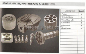 HPV132 High-Pressure Hydraulic Pump Parts Komatsu Including Valves Piston Pump Models PC60-<b>7</b>/PC220-6/<b>7</b> PC200-6/<b>7</b> PC300-6/<b>7</b> - Product Image 3