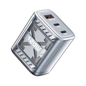 120w Power Display 3-Port Fast Charger <b>USB</b> <b>C</b> <b>Adapter</b> Wall Charger Type <b>C</b> Fast Charging for iPhone 16 15 - Product Image 2