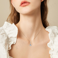 Vente en gros de pendentifs en forme de poisson-globe en argent sterling 925 avec zircon bleu, émail, accessoires pour la fabrication de bijoux, bracelets et colliers