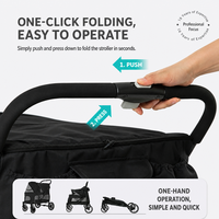 Pliant 4 roues chien poussette sac à dos Style Pet Carrier pour petits chiens et chats pour voyager shopping marche jouer