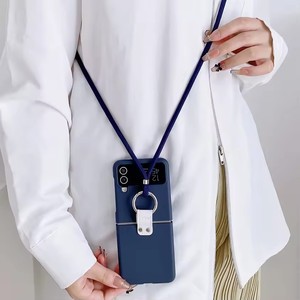 Para <span class=keywords><strong>Samsung</strong></span> <span class=keywords><strong>Z</strong></span> <span class=keywords><strong>Flip</strong></span> 4 <span class=keywords><strong>3</strong></span> cuello correa de hombro funda de teléfono anillo de moda funda de teléfono para <span class=keywords><strong>Samsung</strong></span> <span class=keywords><strong>Z</strong></span> <span class=keywords><strong>Flip</strong></span> 5 6 7 funda trasera cruzada - Product Image 2