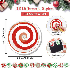 Hot <b>Sale</b> Wholesale Custom Transparent <b>Decorative</b> Creative Trendy Aesthetic School Cute Merry <b>Christmas</b> Sticky Note Paper Memo - Product Image 2