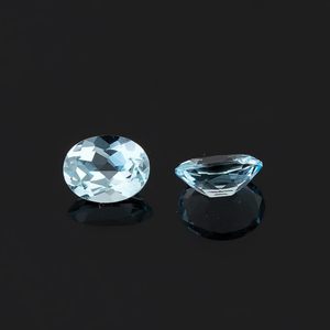 YASHEE Topaze bleue naturelle 9x7 mm, pierre précieuse ovale à taille brillante pour la fabrication de bijoux - Product Image 4