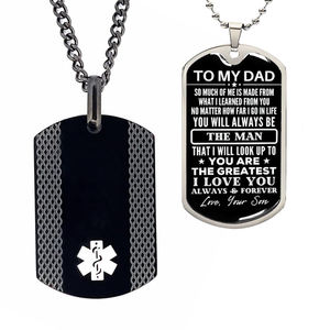 <span class=keywords><strong>2023</strong></span> nouveau personnalisé rue Cool hommes moulage sous pression étiquette de chien médical or nickelage en acier inoxydable étiquette de chien collier avec chaîne à billes - Product Image 3