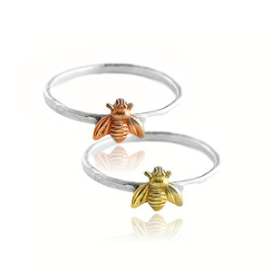Anillo de Insecto Q444, Chapado en Oro de 18K, Latón, Joyería de Moda Unisex, Regalo - Product Image 4