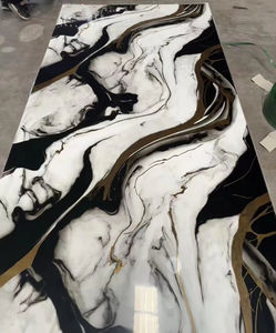 แผ่นพีวีซีติดผนังลายหินอ่อนรูปทรงเรขาคณิตสมัยใหม่แผ่นกันยูวีแบบมีกาวในตัวกันน้ำกันไฟสำหรับตกแต่งภายในห้องโถงจัดหาในประเทศจีน - Product Image 2