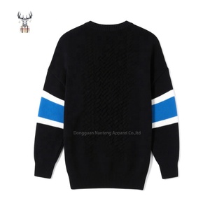 Suéter de Punto Personalizado de Nanteng, 100% Algodón, Informal, con Diseño de Oso Jugando al Béisbol, Cuello Redondo, para Hombre - Product Image 2