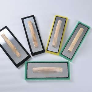 Fleuron carré jaune de qualité industrielle avec manche en bois pour travaux de maçonnerie, directement de l'usine - Product Image 4