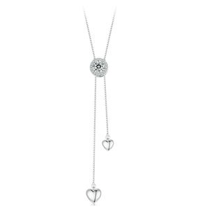 S925 Sterling Silver Platinum Plated Blue Moissanite Geometric <strong>Necklace</strong>-Adjustable Luxury <strong>Boho</strong> Chic Women's Jewelry Engagement - Product Image 4