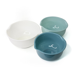 Juego de 3 Tazones Apilables Multifuncionales para Servir en la Cocina, 2.5/2/1.5L, Color Azul Cielo, Tazones de Plástico para Mezclar Ensaladas - Product Image 5