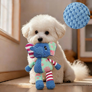 צעצוע כלבים חדש יוקרתי קלאסי מצויר עמיד בפני נשיכות מצמר קורדרוי רך עם צפצפה - Product Image 1