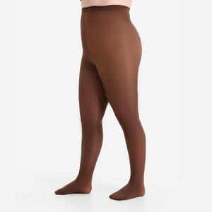Pantimedias de Cintura Alta para Mujer, Talla Grande, Color Marrón, Transparentes, Duraderas, Elásticas, con Entrepierna en T, 40 Denier - Product Image 3