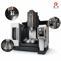 Tour vertical CNC fermé certifié CE ISO avec buse de refroidissement, mandrin rotatif et accents en cuivre