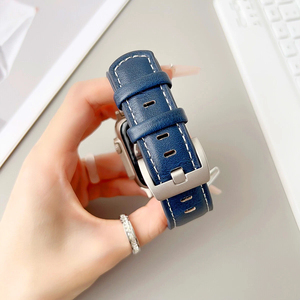 Correa de Reloj de Cuero Genuino para Apple Watch, Compatible con Apple Watch 38mm 40mm 42mm 44mm 45mm 49mm, Accesorios para Relojes Inteligentes - Product Image 5