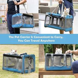 Airline Approved Soft-Sided Breathable Pet Travel Tote <b>Small</b> <b>Dog</b> Cat <b>Carrier</b> <b>Bag</b> With Shoulder Strap and Sleeping Pad - Product Image 6