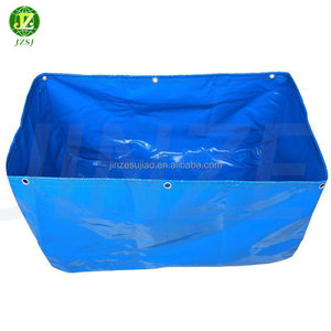 Toldo impermeable de <span class=keywords><strong>lonas</strong></span> de PVC azul de alta calidad <span class=keywords><strong>para</strong></span> cubierta exterior, tela de malla recubierta <span class=keywords><strong>para</strong></span> piscina de niño de piscicultura - Product Image 4