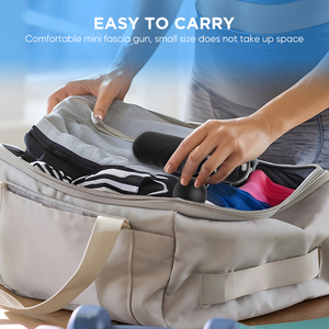<span class=keywords><strong>Mini</strong></span> pistola de masaje corporal fuerte vibración 5 engranajes <span class=keywords><strong>4</strong></span> cabezales de masaje pistola de Fascia portátil eléctrica larga espera pistola de masaje de tejido profundo - Product Image 6